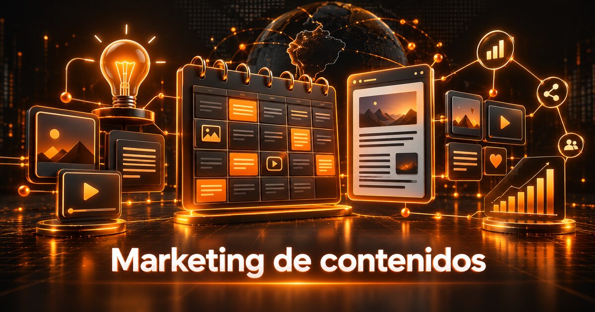 Marketing de contenidos para negocios en Ecuador con calendario y formatos digitales