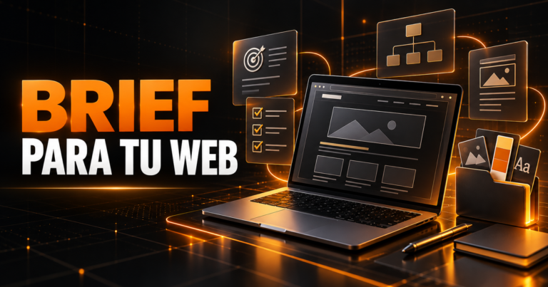 Brief para página web con objetivos, contenidos y materiales
