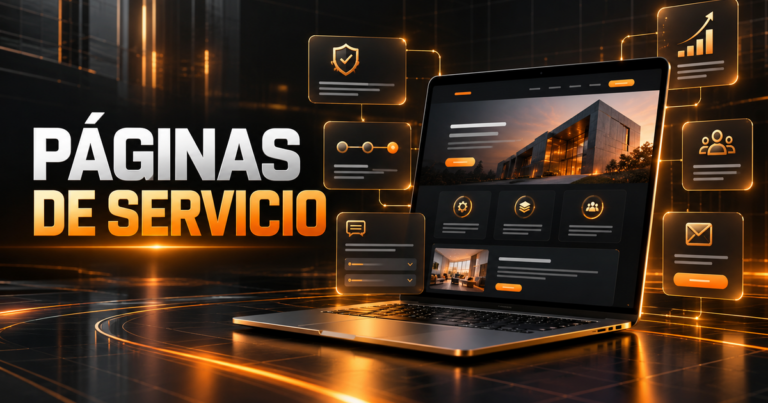 Páginas de servicio para convertir visitas en consultas